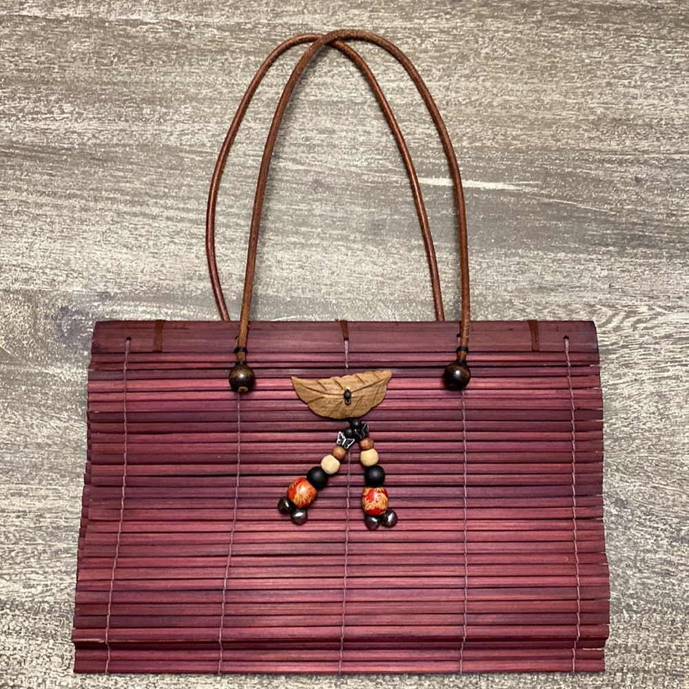 Wooden sticks purse very unique it’s made in Thailand